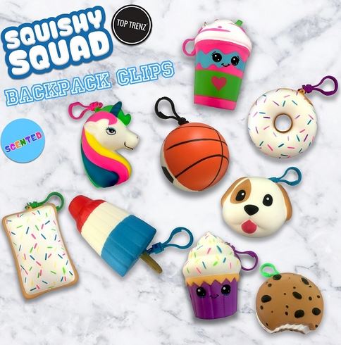 Top Trenz Squishy Squad Backpack Clips