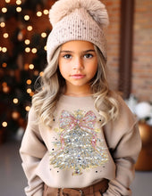 Load image into Gallery viewer, Christmas Tree Crystal Mosaic Crew Sweatshirt
