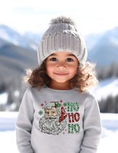 Load image into Gallery viewer, HO HO HO Santa Crystal Mosaic Crew Sweatshirt
