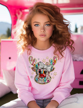 Load image into Gallery viewer, Raindeer Crystal Mosaic Crew Sweatshirt
