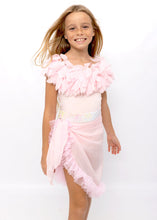 Load image into Gallery viewer, Pink Pareo Cover-Up with Tulle
