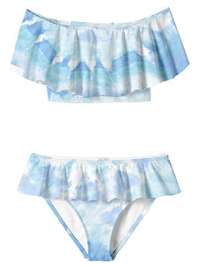 Cloud Tie Dye Draped Bikini (INSTOCK) Size 16