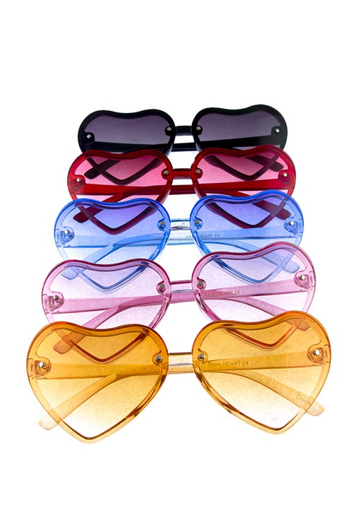Kids Fashion Clear Standard Heart Sunglasses