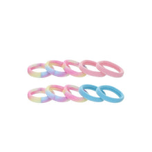 Load image into Gallery viewer, Spring Tone Tie Dye Hair Tie Set of 10

