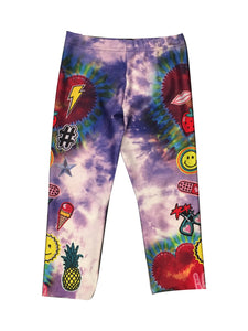 Clearance - Terez Tie Dye Patches Capri Leggings (Size 7-14)