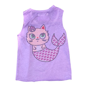 Clearance - Sparkle Mercat Lavender Tank