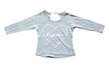 Load image into Gallery viewer, Clearance - Play Six Burnout Grey Cut Back Long Sleeve Tee with Cupcake Heart
