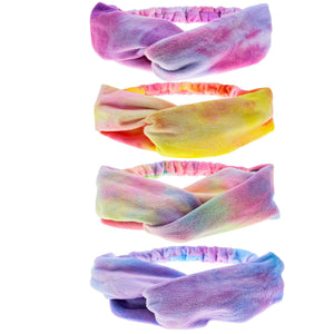 Stretch Tie Dye Knot Headbands for Girls