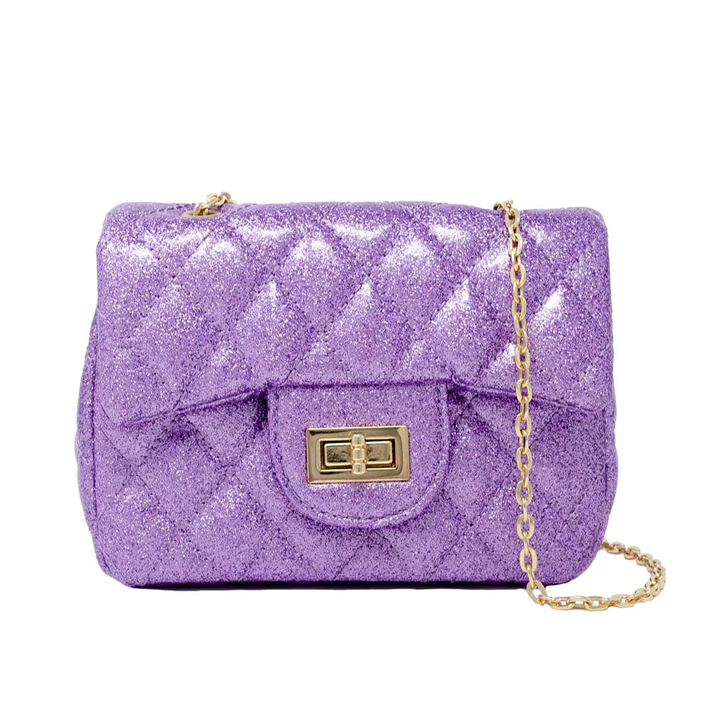 Classic Purple Sparkle Mini Bag