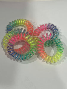 Neon Rainbow Hair Ties - 5 Pack