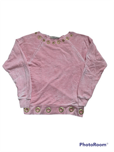 Clearance - U Go Girl  Coral Sweatshirt with Grommets