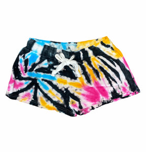 CLEARANCE - Ladies Vintage Havana Boardwalk Tie Dye Burnout Shorts