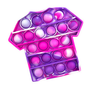 Pink and Purple and White Pop It Fidget Toy 5 inch