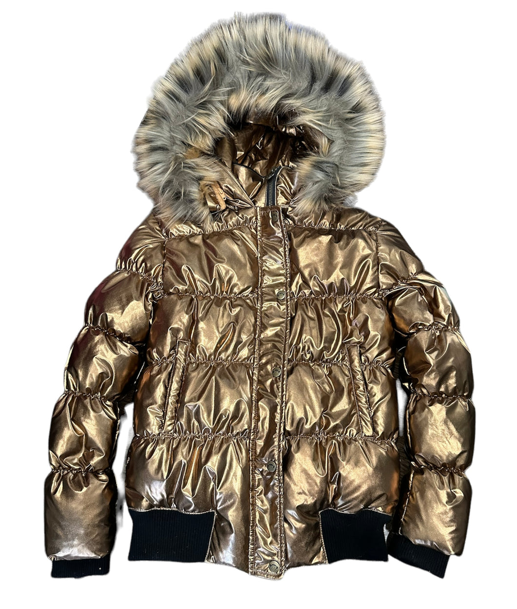 CLEARANCE - Appaman Bronze Puffer with Faux Fur hood - Size 12