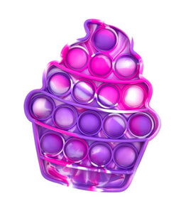 Pink and Purple and White Pop It Fidget Toy 5 inch