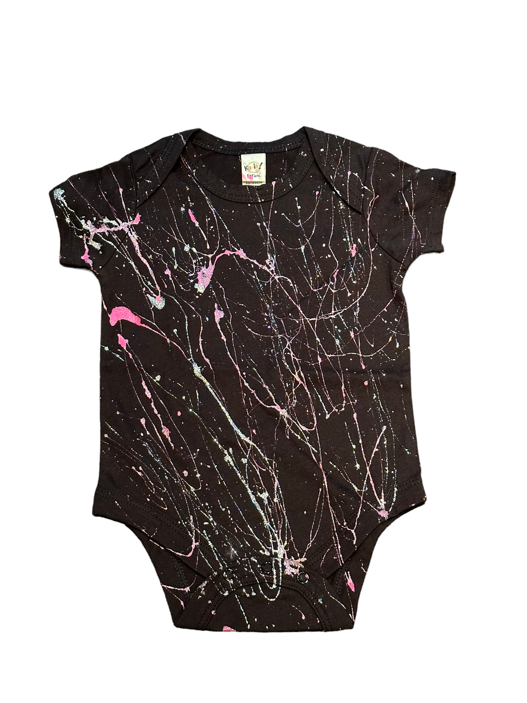 CLEARANCE - Pink Splatter One Piece - 12 Months