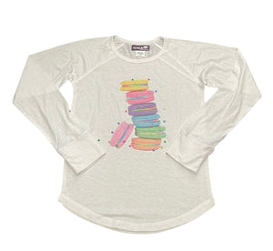 CLEARANCE - Sparkle Macaroons Long Sleeve Shirt SIZE 14