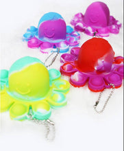 Load image into Gallery viewer, CLEARANCE - Octopus Reversible Push Pop Sensory Toy Charm Key Chain
