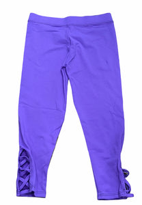 CLEARANCE - Dori Creations Purple Criss Cross Capri  Size 12/14