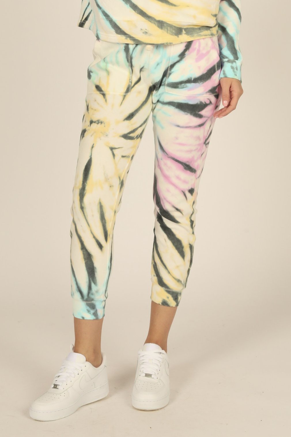 CLEARANCE - Ladies Vintage Havana Pastel Swirl Burnout Jogger