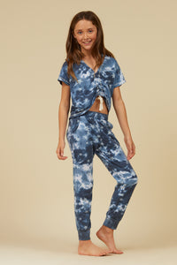 CLEARANCE - Vintage Havana Navy All Over Stars Jogger